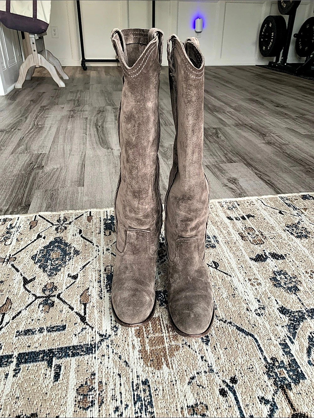 Frye Cara Tall Suede Knee Boot Mushroom/Smoke Gray
